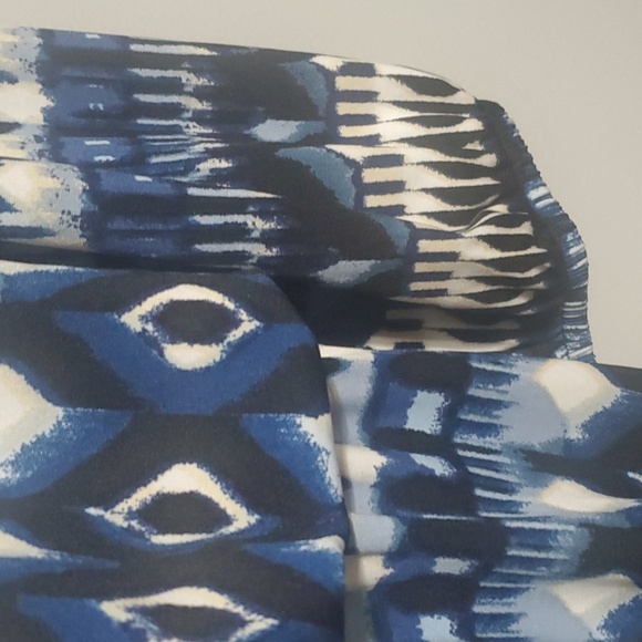 AB Studio dress women's size large Geometric abstract print elastic waist - Picture 11 of 13